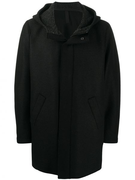 Abrigo con capucha Harris Wharf London negro