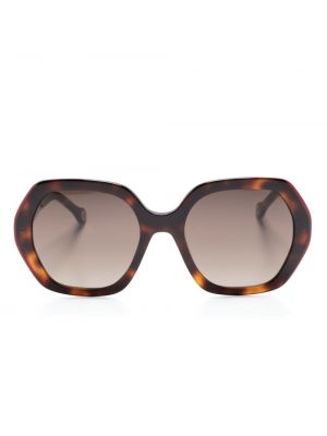 Oversize saulesbrilles Carolina Herrera brūns