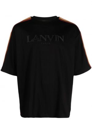 T-shirt à imprimé en dentelle Lanvin noir