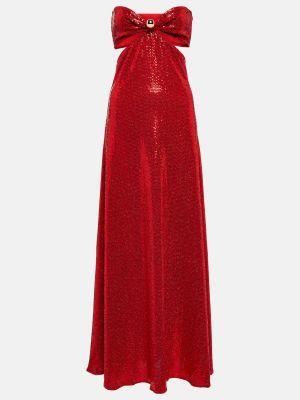 Красное длинное платье с пайетками Dodo Bar Or