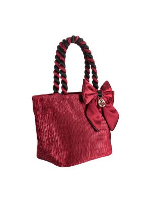Атласная дорожная сумка O!glamour красная