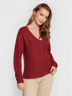 Пуловер S.oliver винено червено