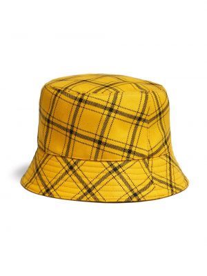 Kostkovaný klobouk Marni žlutý