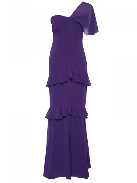 Вечерна рокля с волани Trendyol виолетово
