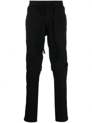 Bombažne ravne hlače iz flisa Greg Lauren črna