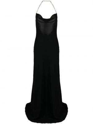 Krištáľové večerné šaty Atu Body Couture čierna