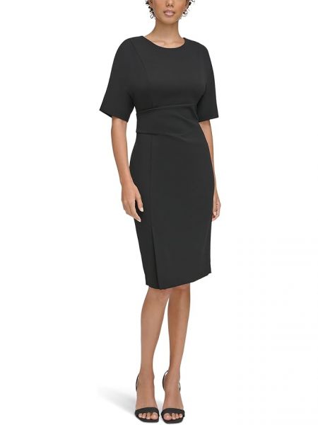 Платье мини из крепа Calvin Klein черное
