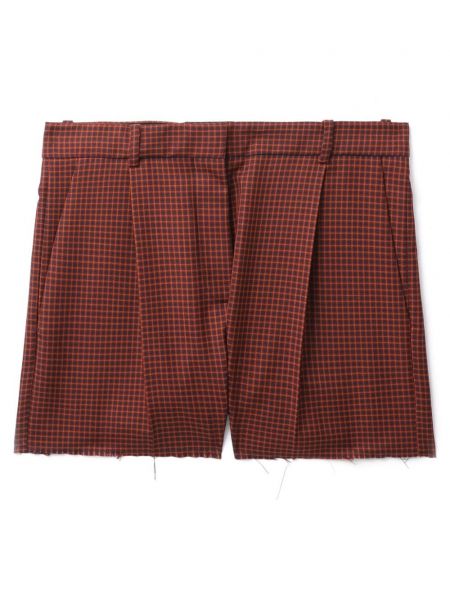 Pantaloni scurți de lână în carouri Botter roșu