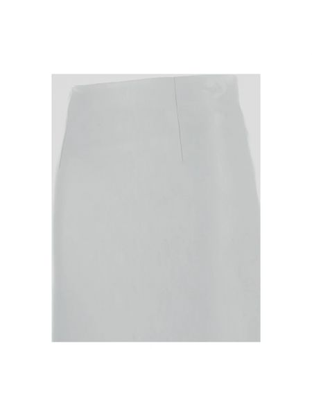 Falda de cuero de cuero sintético Lardini blanco