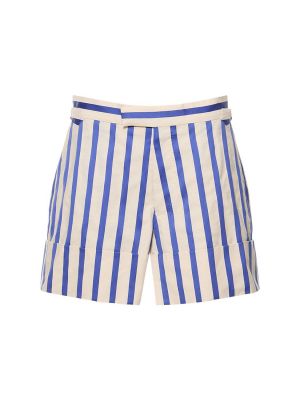 Bombažne kratke hlače s črtami Vivienne Westwood modra