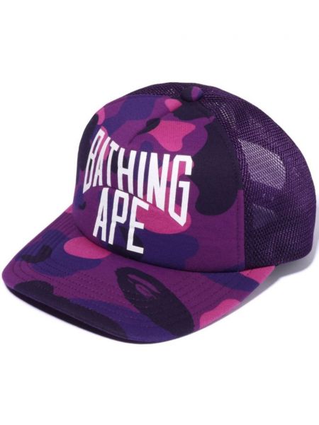 Casquette à imprimé à imprimé camouflage A Bathing Ape® violet