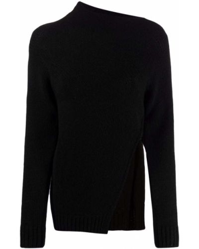 Jersey de tela jersey asimétrico Jil Sander negro
