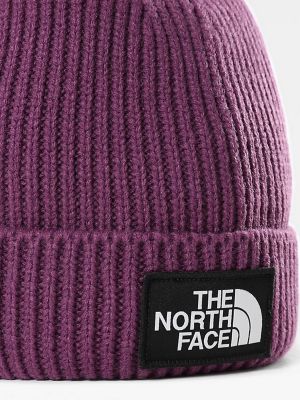 Шапка біні The North Face, фіолетова