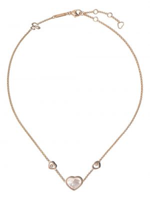Ogrlica iz rožnatega zlata z vzorcem srca Chopard