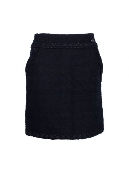Spódnica bawełniana retro Chanel Vintage czarna