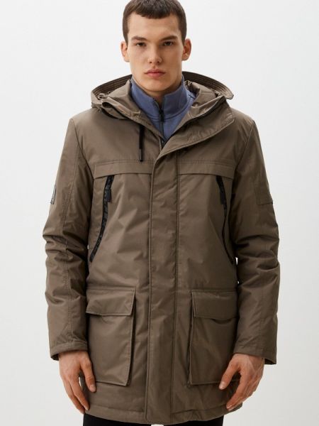 Утепленная демисезонная куртка Alpex коричневая