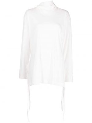 Βαμβακερή μπλούζα Yohji Yamamoto λευκό