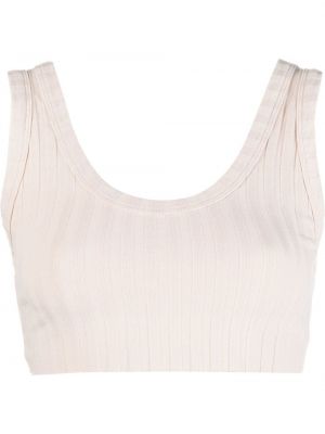 Strikket bomull crop top Cotton Citizen