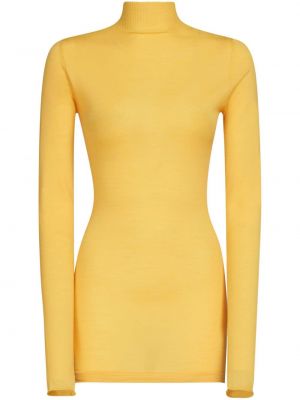 Sweter wełniany Marni żółty