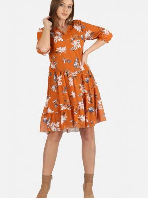 Оранжевое коктейльное платье Margo Collection