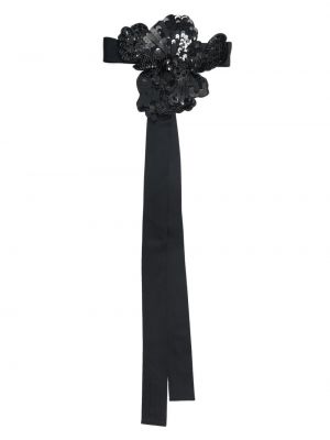 Ogrlica s cvjetnim printom Erdem crna
