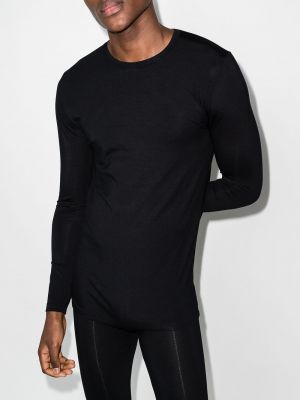 Camiseta de manga larga manga larga Zimmerli negro