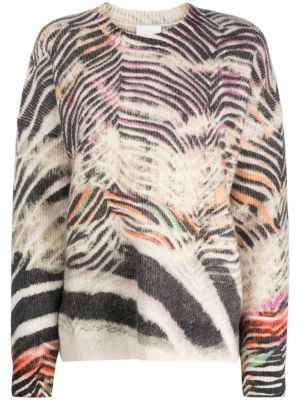 Pulover z zebra vzorcem Lala Berlin črna