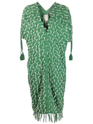 Φόρεμα με κρόσσια Escvdo πράσινο