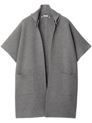 Кашмирено късо палто Burberry сиво
