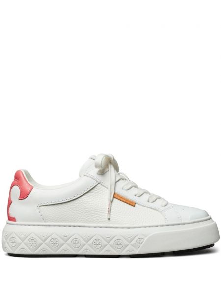 Læder sneakers Tory Burch hvid