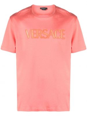 Мрежеста тениска Versace червено