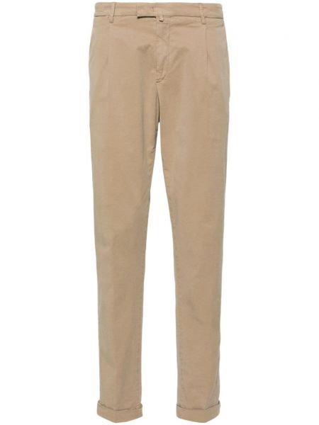 Плисирани chino панталони slim Briglia 1949 кафяво