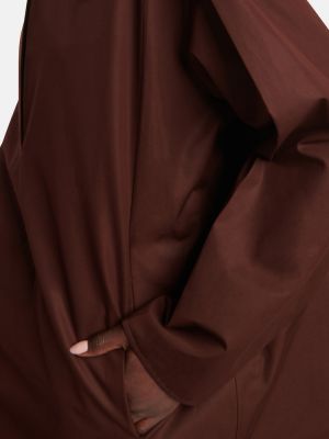 Pamučna haljina Jil Sander smeđa