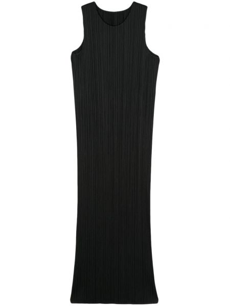Černé plisované midi šaty Pleats Please Issey Miyake