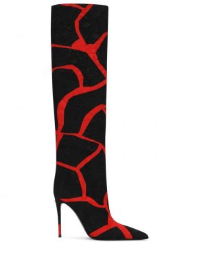 Cizme de cauciuc cu imagine cu imprimeu abstract Dolce & Gabbana