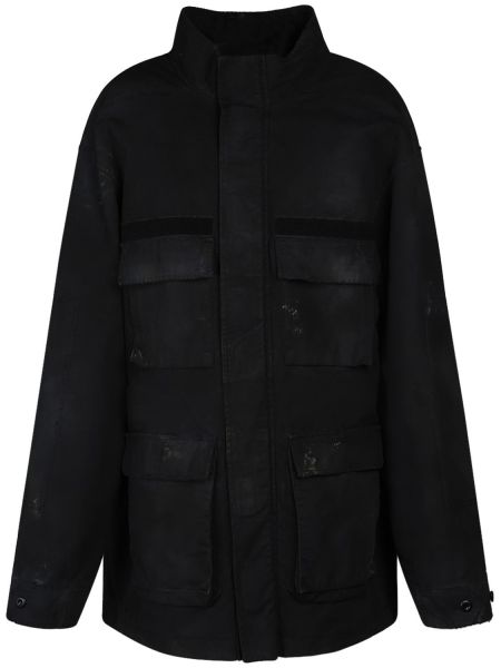 Chaqueta militar de algodón Balenciaga negro