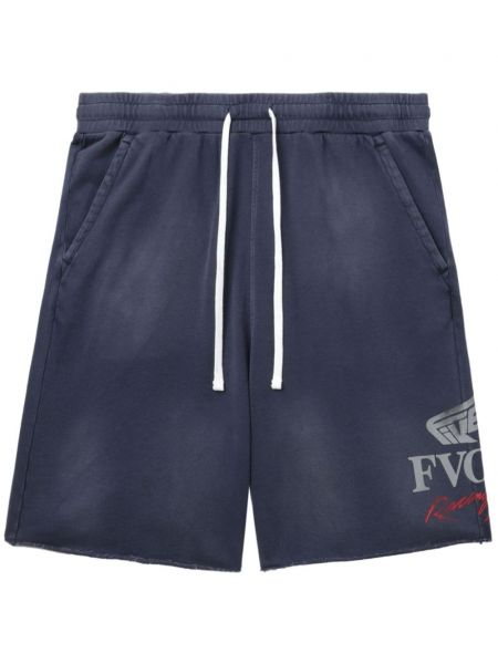 Pamučne bermuda kratke hlače s printom Five Cm plava