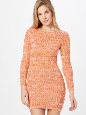 Pletené pletené šaty In The Style oranžová