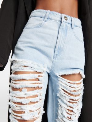 Distressed low waist jeans ausgestellt Dion Lee blau