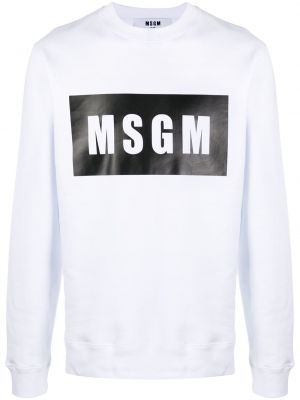 Trykt sweatshirt Msgm hvit