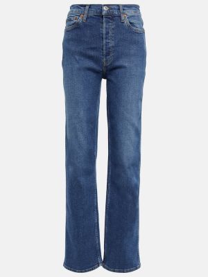 High waist straight jeans ausgestellt Re/done blau
