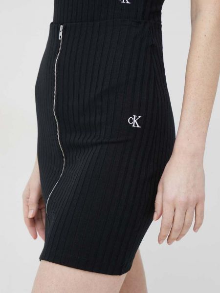 Дънкова пола Calvin Klein Jeans черно