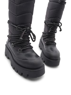 Škornji za sneg z vezalkami s čipko Marjin črna