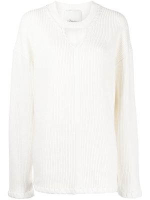 Пуловер с v-образно деколте 3.1 Phillip Lim бяло