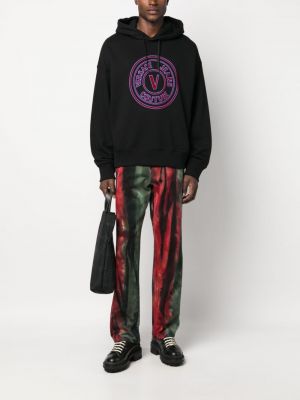 Hoodie aus baumwoll mit print Versace Jeans Couture