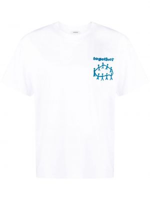 T-shirt aus baumwoll mit print Sandro