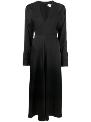 V-hals dress Victoria Beckham svart