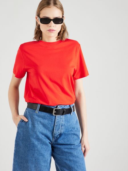 Tričko s dlhými rukávmi Selected Femme červená