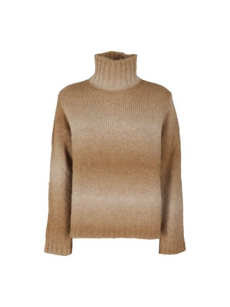 Sweter z alpaki Woolrich brązowy