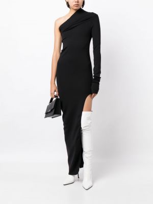 Drapované koktejlové šaty Rick Owens Lilies černé